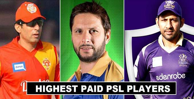 Highest Paid players Pakistan Super League 2018