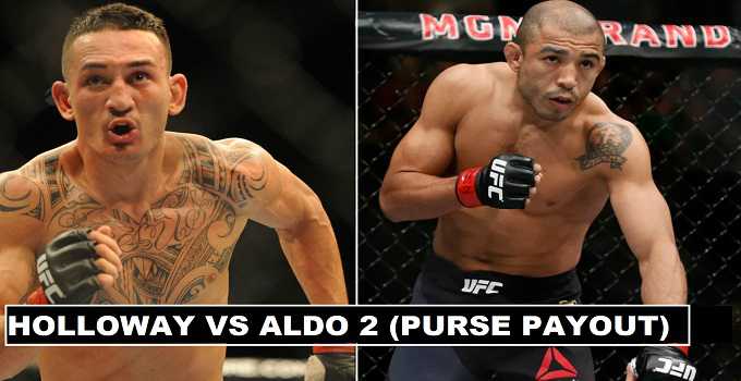 Max Holloway José Aldo Payout UFC 218